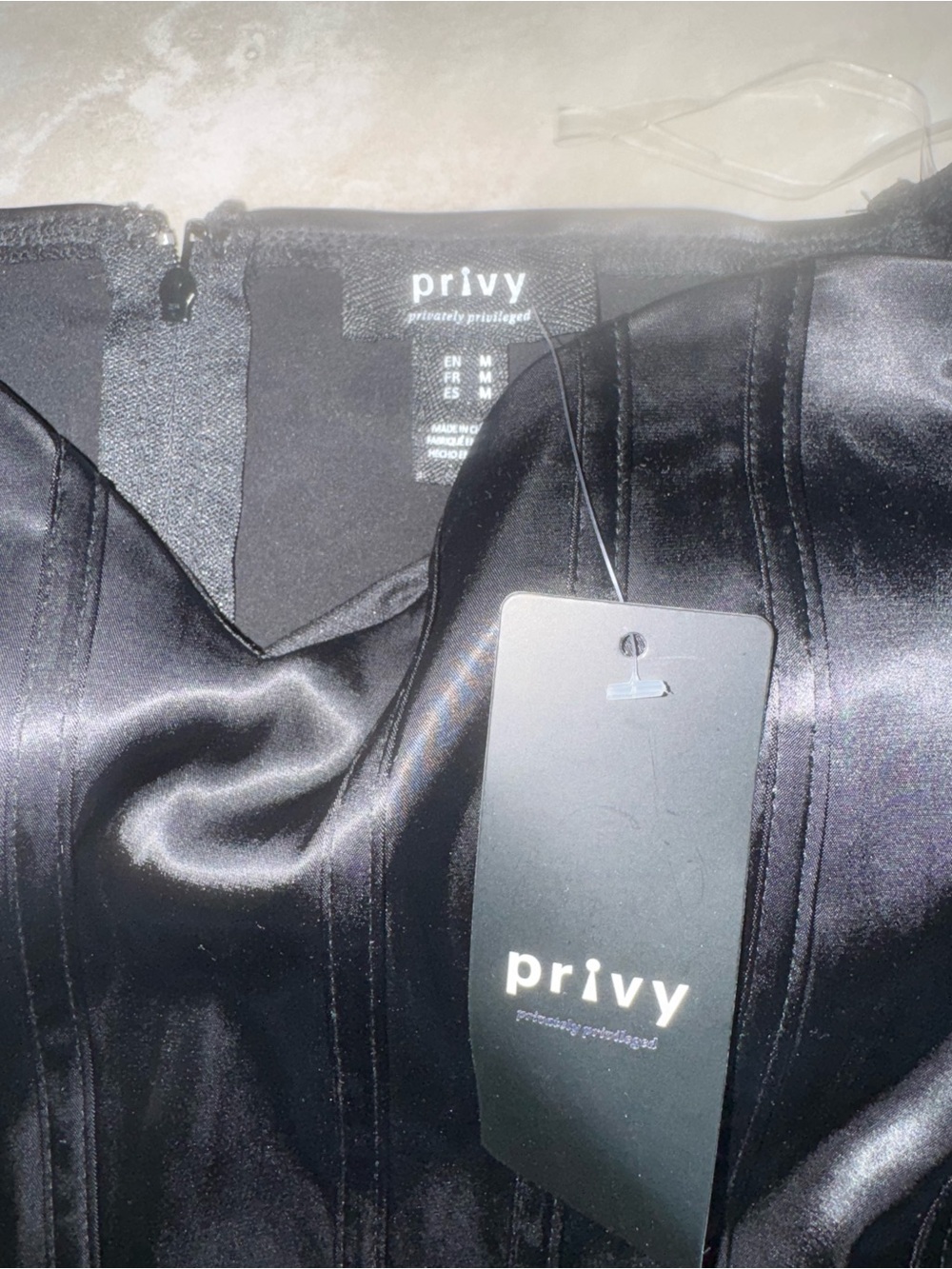 privy Black Off-Shoulder Corset Ruched Mini Dress - Picture 4 of 5